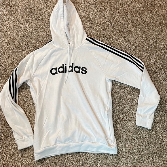 adidas Other - 💜Adidas White Hoodie with Black Accents
